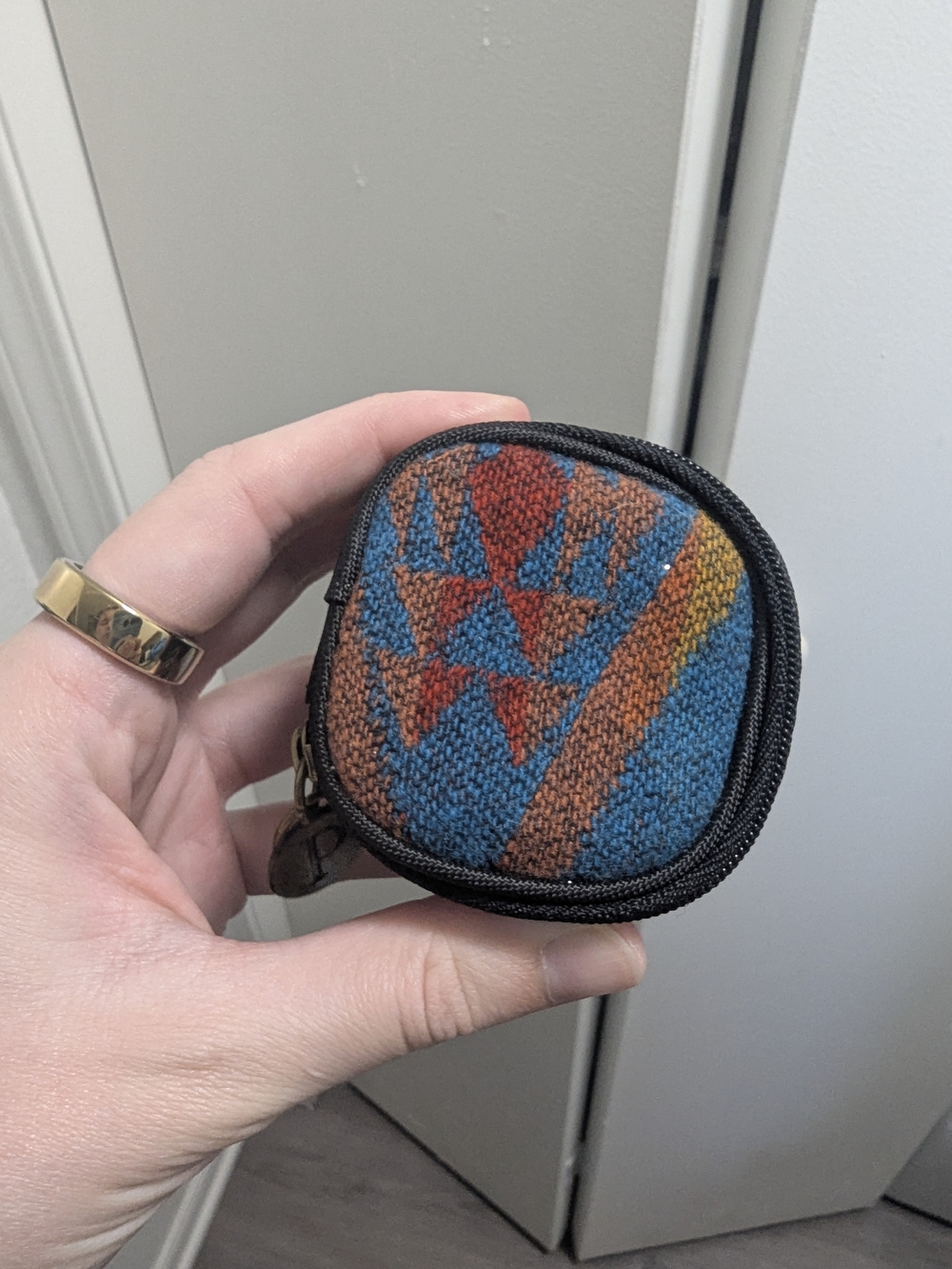 Pendleton Blue, Brown & Red Woven Coin Pouch